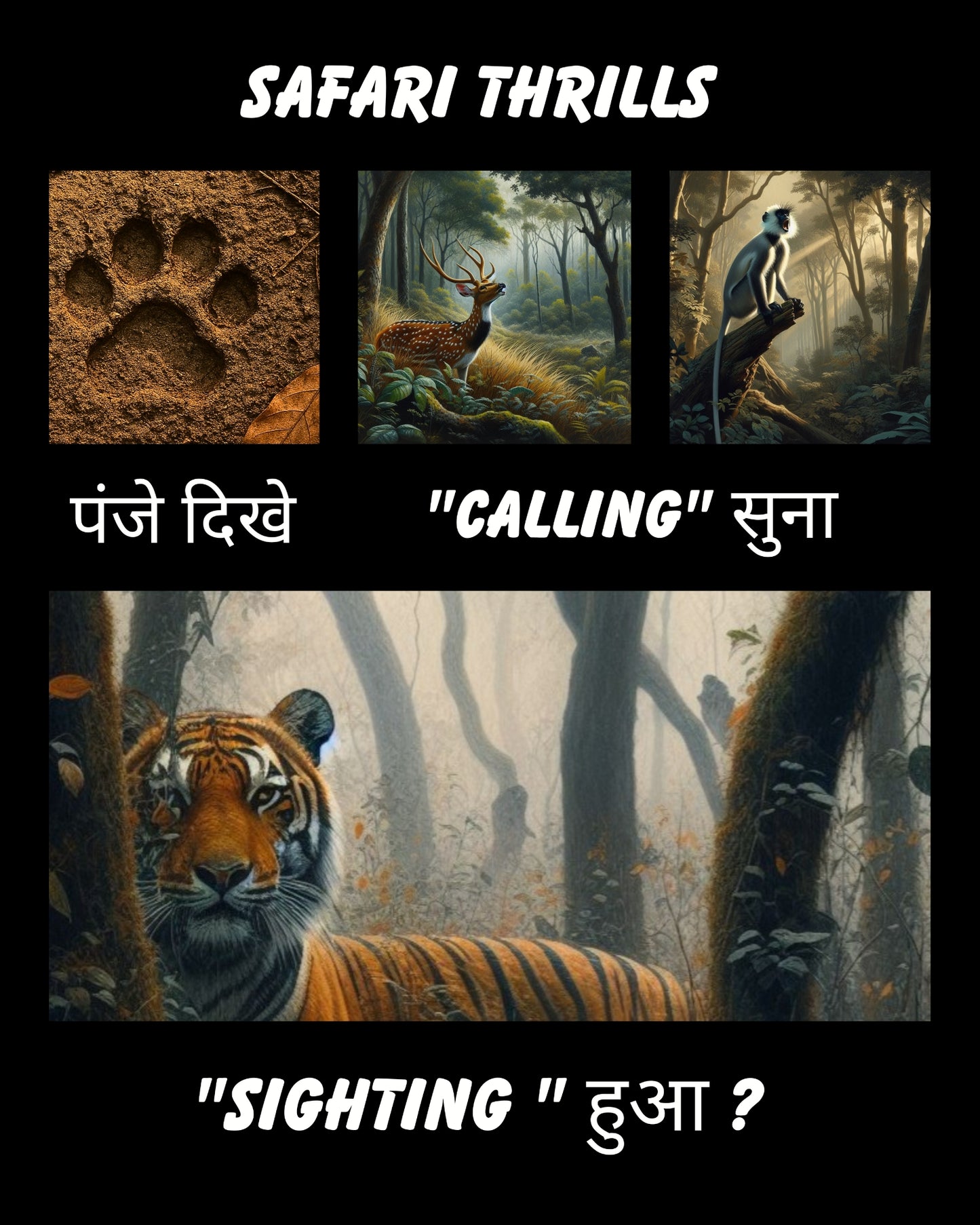 Safari Series: Tiger Sighting Premium Unisex Hoodie