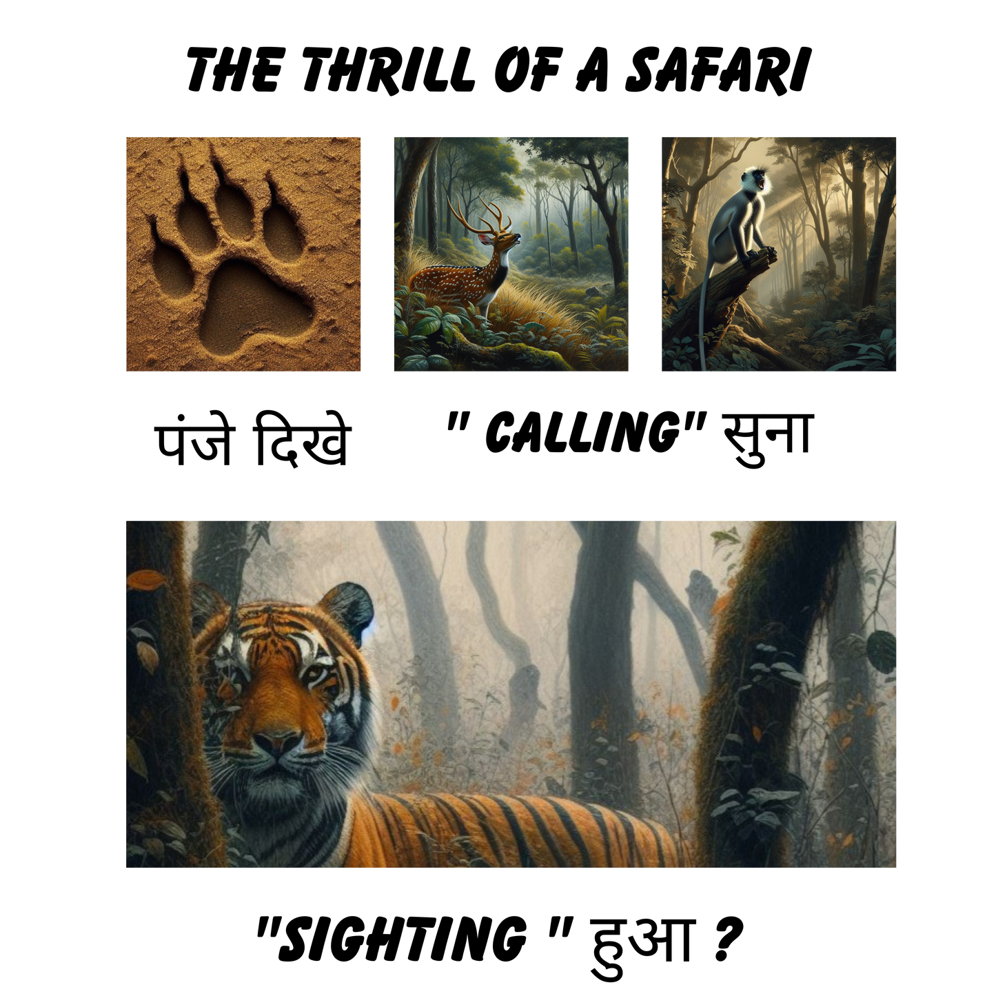 Safari Series: Tiger Sighting Premium Unisex Hoodie