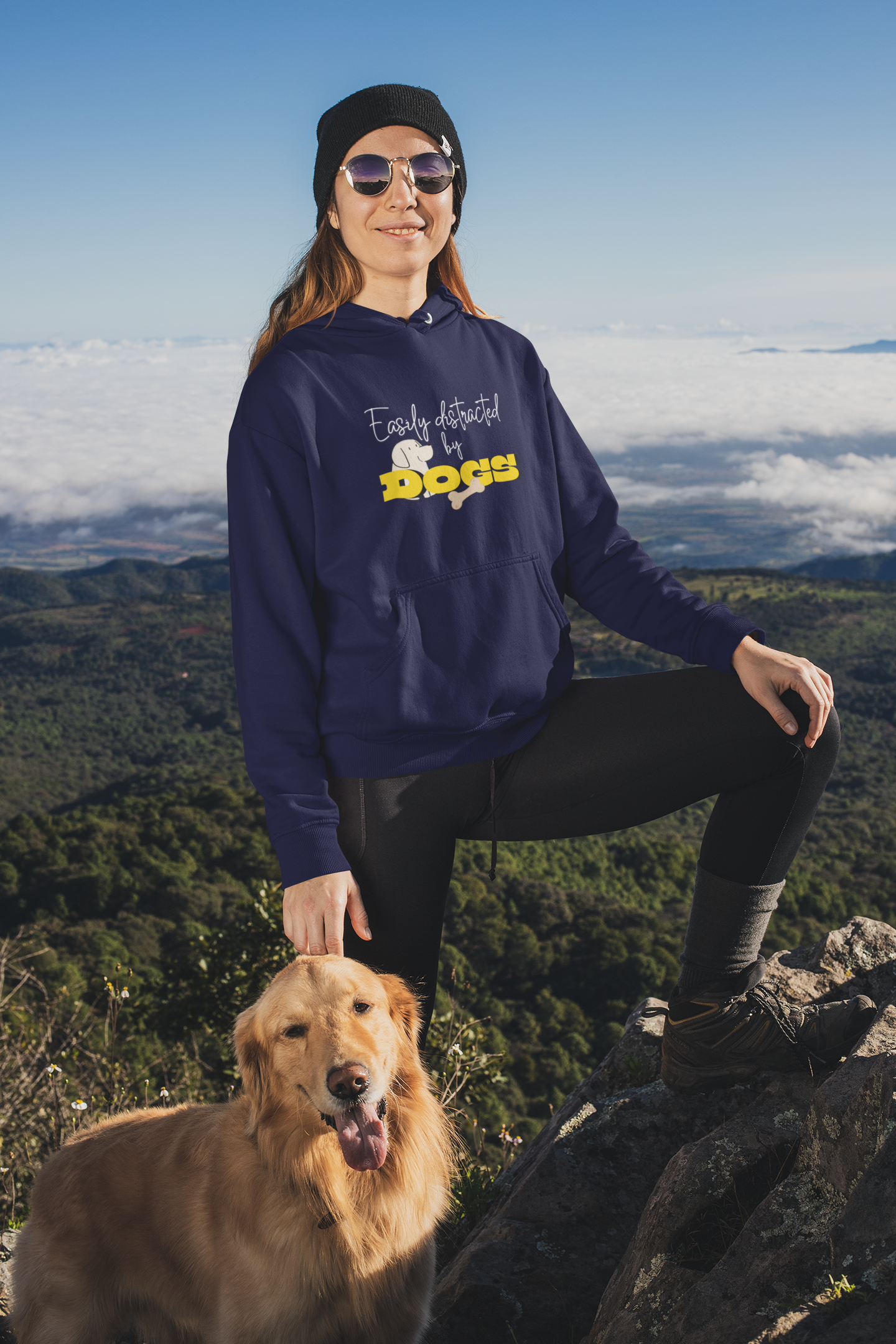 Pet Series: Distracted by Dogs Premium Unisex Hoodie