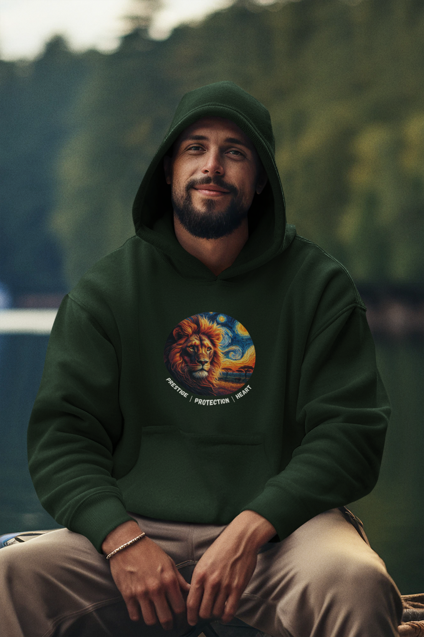 Wild / Power Animal Series: Lion Premium Unisex Hoodie