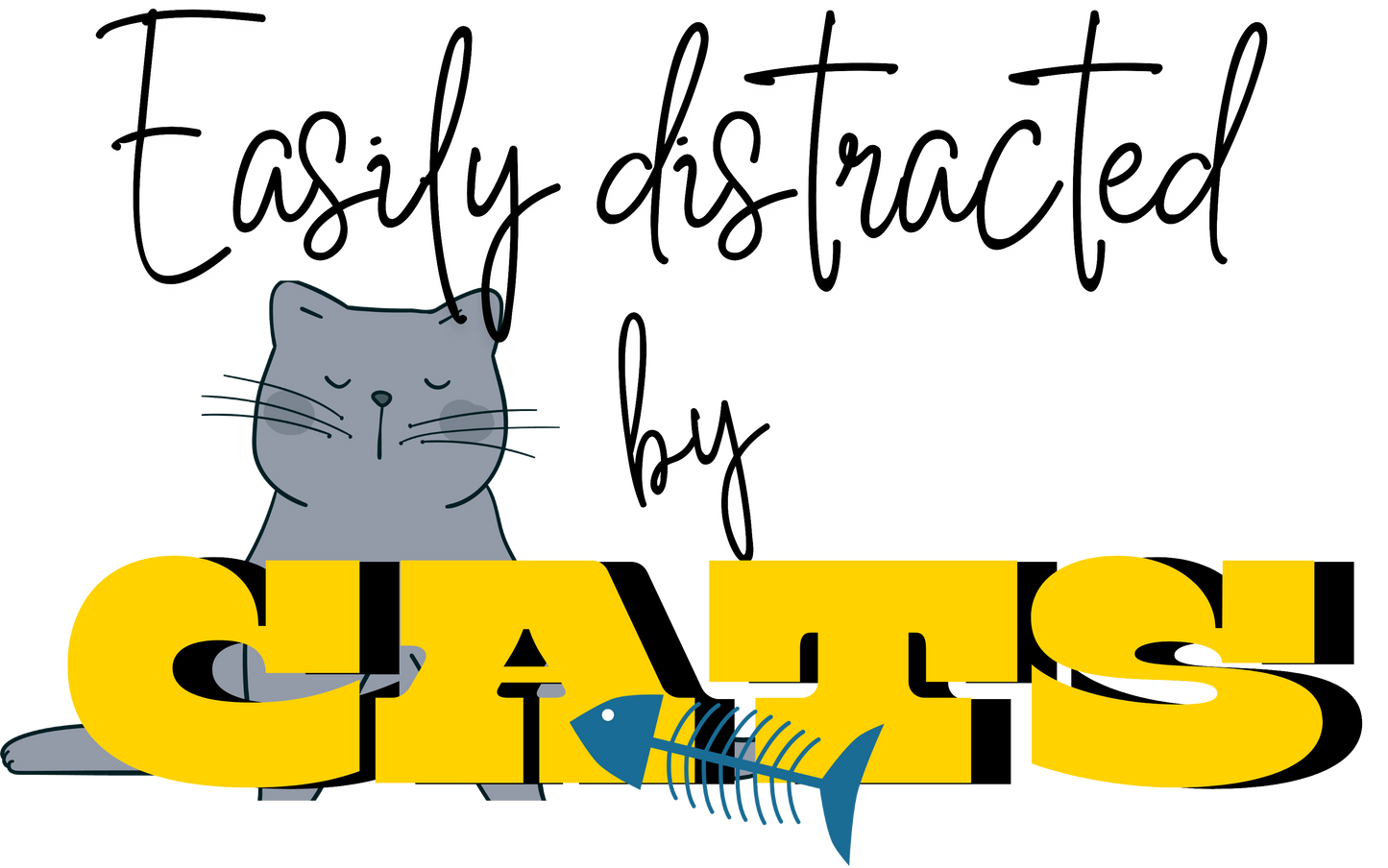 Pet Series: Distracted by Cats Premium Unisex Hoodie