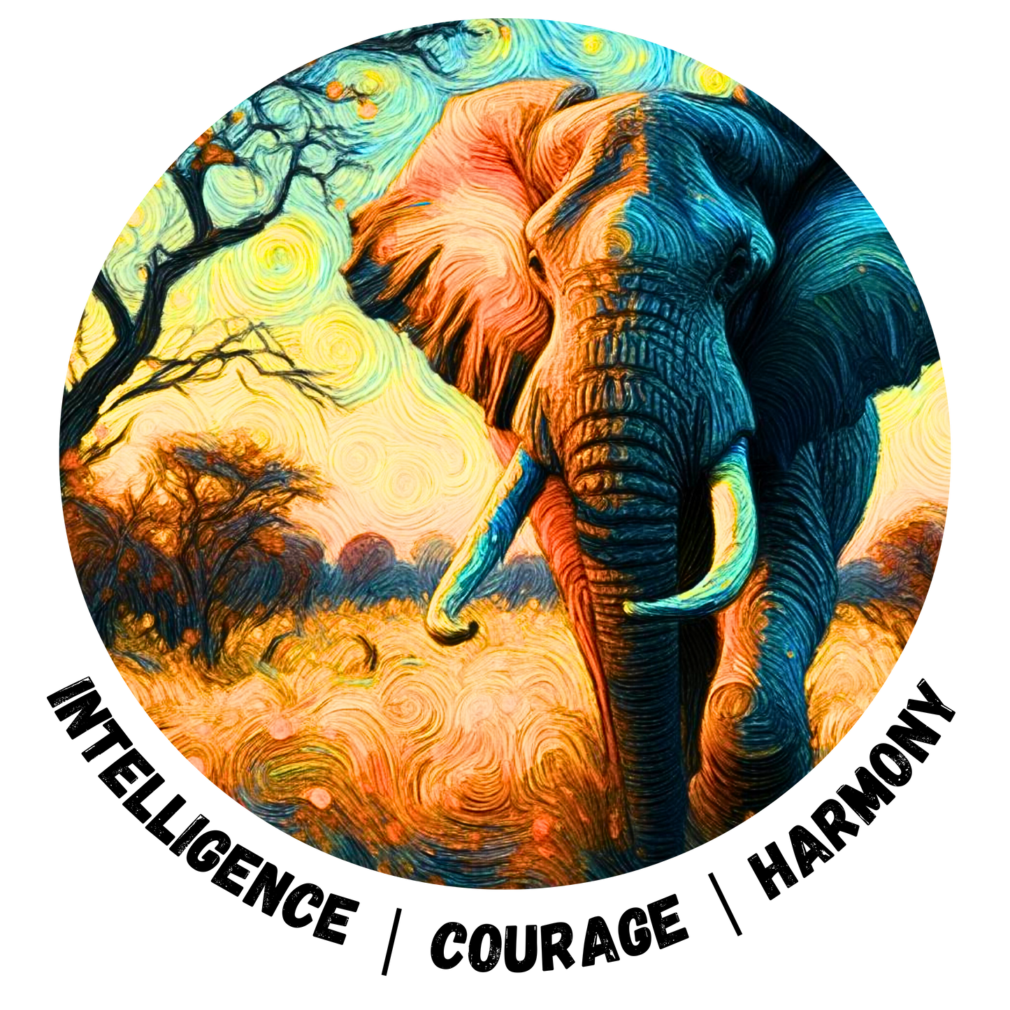 Wild / Power Animal Series: Elephant Premium Unisex Hoodie