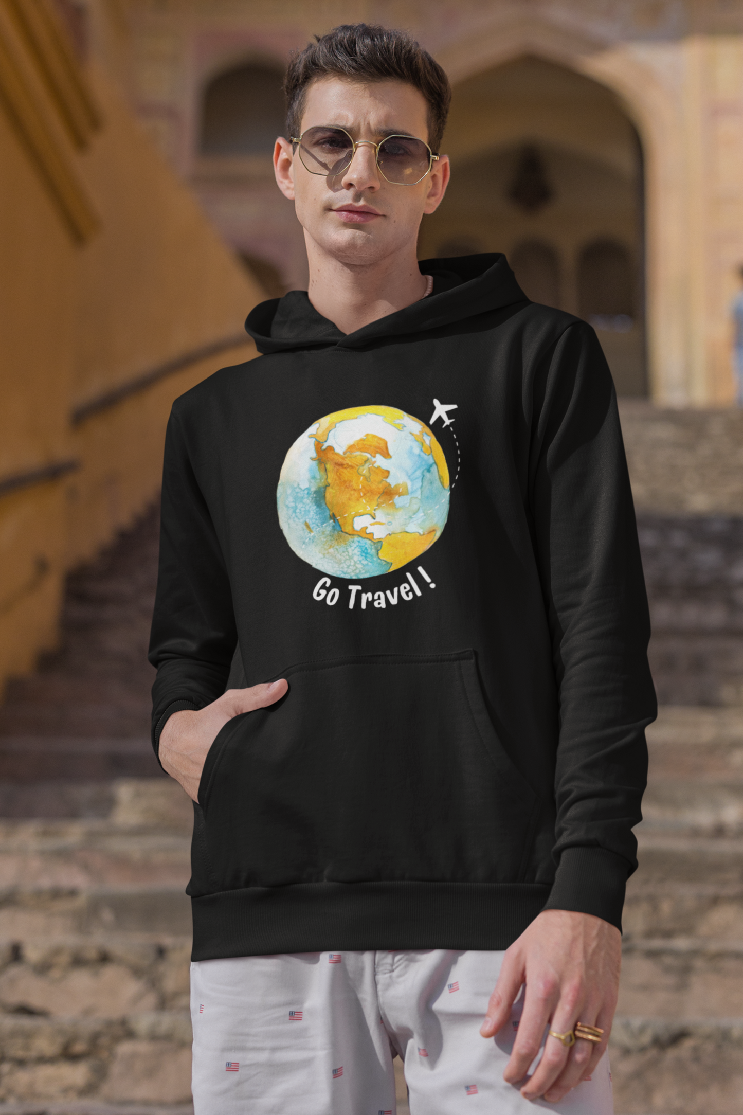 Wanderlust Series: Go Travel Premium Unisex Hoodie