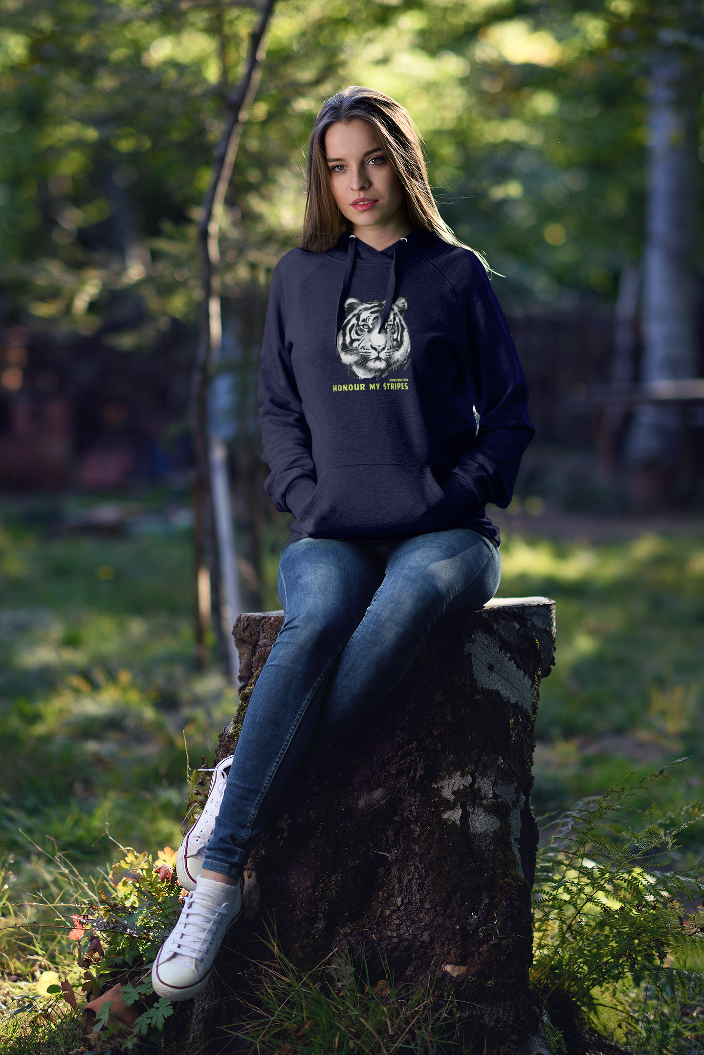 Wild / Conservation Series: Tiger Stripes Premium Unisex Hoodie