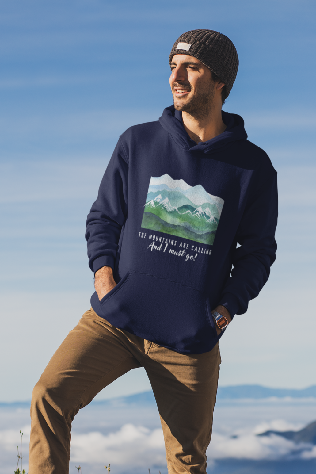 Wanderlust Series: The Mountains are Calling Premium Unisex Hoodie