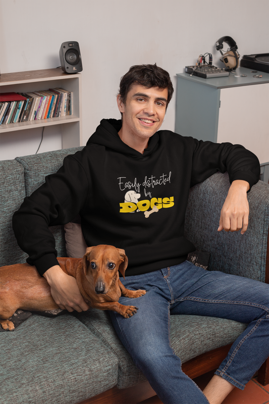 Pet Series: Distracted by Dogs Premium Unisex Hoodie