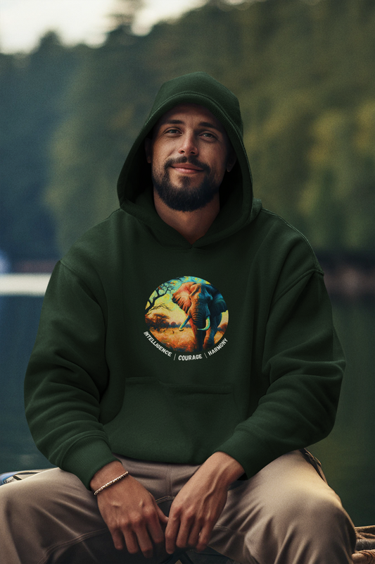 Wild / Power Animal Series: Elephant Premium Unisex Hoodie