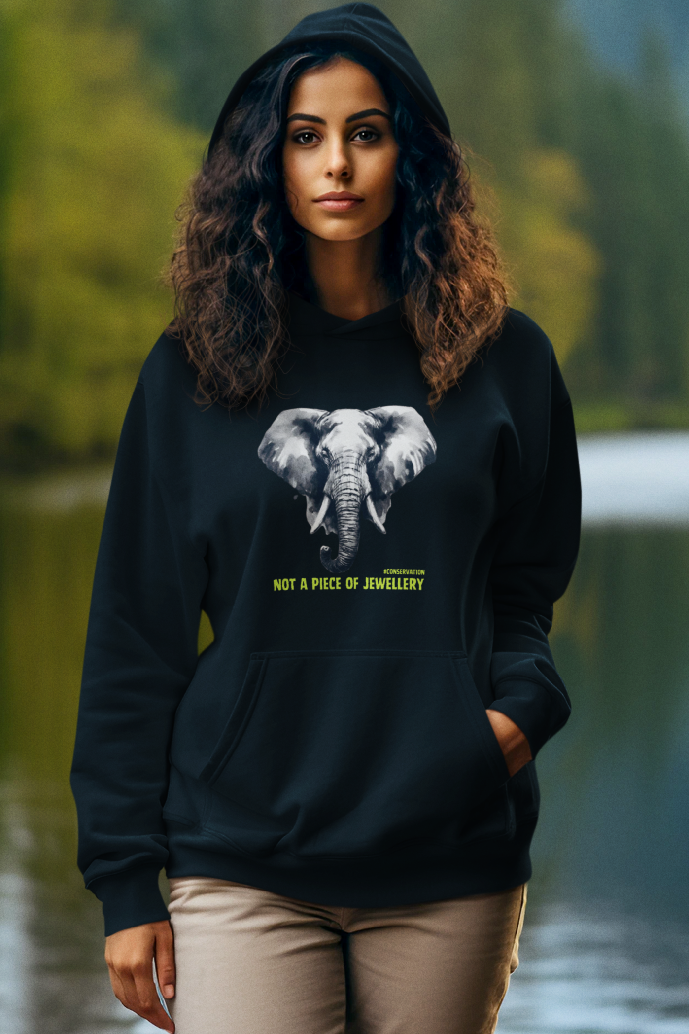 Wild / Conservation Series: Elephant Jewellery Premium Unisex Hoodie