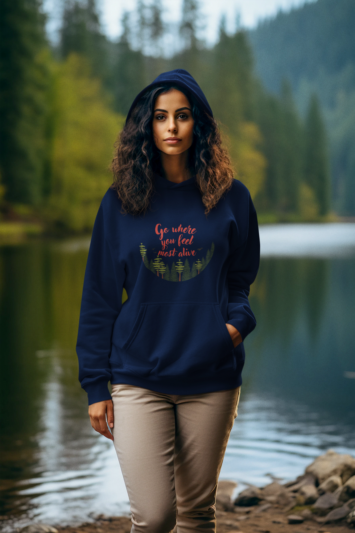 Wanderlust Series: Go Where You Feel Most Alive Premium Unisex Hoodie