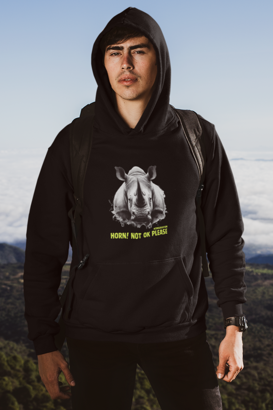 Wild / Conservation Series: Rhino Premium Unisex Hoodie
